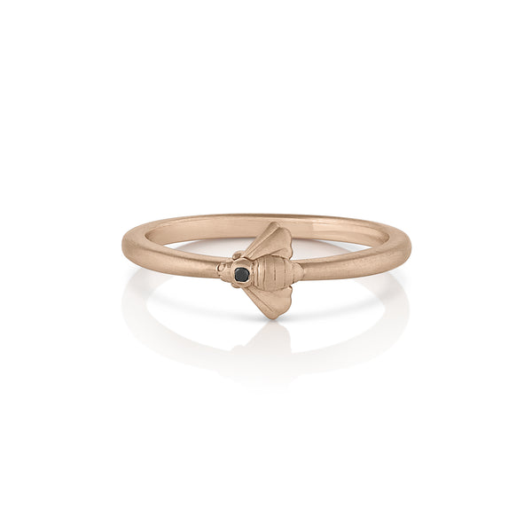 petite bee with black diamond ring <span class='visuallyhidden'>Call, text 323-404-2959 for shopping help.</span>